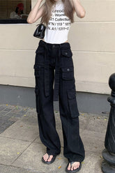 Vintage Lockere Cargohose mit Taschen
